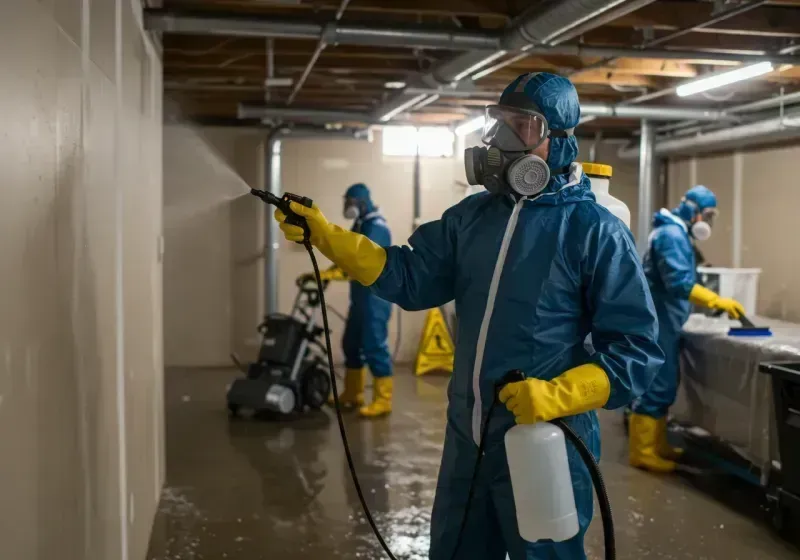 Basement Sanitization and Antimicrobial Treatment process in Bedford, MA